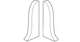 Торцевая пара (заглушка левая и правая) Лексида 55мм, 162 Гранит бежевый